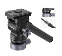 SMALLRIG Cabezal de Vídeo Fluido de Trípode, Placa de Liberación Rápida para Arca Swiss, Cabezal de Inclinación Panorámica para Cámaras DSLR para Viaje, Carga de hasta 8,8lb/4kg Solo 350g - 4170