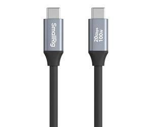 SMALLRIG Cable de datos USB C a C, 60 cm, velocidad de 20 Gbps, carga rápida PD de 100 W, para iPhone, MacBook, cámaras y más