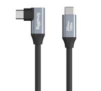 SMALLRIG Cable de Datos USB C a USB C de 1,15 Pies/35 cm/13,8" (Recto a en ángulo), Cable USB C 3.2 Gen 2x2 de Transferencia de Datos de Alta Velocidad de 20 Gbps, para iPhone y Cámaras, etc. - 4790