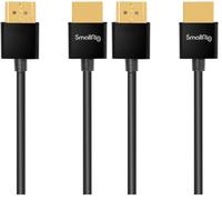 SMALLRIG Cable HDMI Ultrafino de 35 cm/1,15ft, 4K Hyper Super Flexible Slim Cable HDMI, ARC Tipo-A Macho a Macho para Cámara, Videocámara, Monitor - 2956 (Paquete de 2)