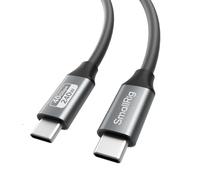 SMALLRIG Cable USB 4 USB-C de 40 Gbps, carga rápida de 240 W y video de 8 K a 60 Hz y transferencia de datos de 40 Gbps, conectores rectos a rectos de 60 cm con brida para cables, para MacBook para