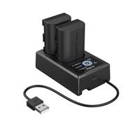 SMALLRIG Cargador de Batería Dual para Canon LP-E6P, Pantalla LCD, para EOS R5 Mark II, R6 Mark II, 5D Mark II/III/IV, 6D, 7D, R5, R6, R7-5409