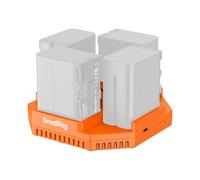 SMALLRIG Cargador de Batería para NP-F970, Carga Rápida PD100W - 4837 | Pantalla OLED, para Sony NP-F970,NP-F750,NP-F550,NP-F570, 4 Canales para Sony, Naranja