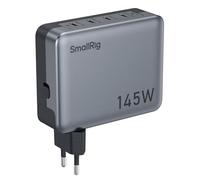SMALLRIG Cargador USB-C de 145 W, Cargador Rápido Plegable GAN PD3.1 de 4 Puertos para MacBook Pro/Air, Adaptador de Corriente de Pared PPS para iPad, Batería con Montura en V - 4748