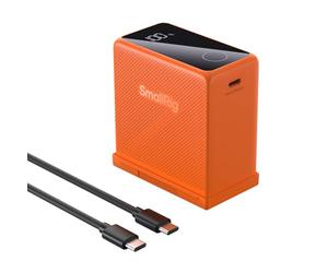 SMALLRIG Compatible con NP-F970 10500mAh Batería de Repuesto para Sony NP-F970/F750/F550, PD 36W USB-C 3.5H Carga Rápida, con Pantalla OLED, Monitor, Luz de Video LED,Videocámara,Naranja - 4576