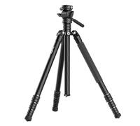 SMALLRIG CT150 Kit de Trípode de Viaje para Video, con Cabezal de Video con Giro e Inclinación, Placa QR para Arca, Giro de 360° e Inclinación de 90°/-70°, Carga Máxima de 3 kg/6,6 lb para DSLR - 4937