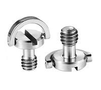 SMALLRIG D de Acero Inoxidable Mango Anilla 1/4 Tornillo de Montaje 14.5 mm Largo para Cámara Trípode Monopié o Liberación Rápida (QR) Placa -2 Unidades - 838
