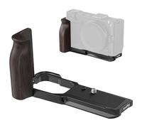 SMALLRIG Empuñadura L Madera para Nikon ZR - 5906 | Agarre Ergonómico, Roscas 1/4"/3/8", Placa QR para Arca