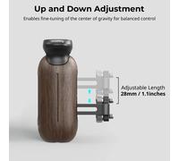SmallRig - Empuñadura Lateral de Madera con Tornillos de 1/4"-20, Agarre para Jaulas o Placas de Montaje, con Soporte para Micrófonos y Brazos de Monitor -5237 Handle 5237