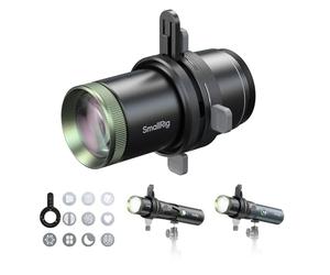SMALLRIG Foco SP Air, Lente de proyección óptica de 36°, 4X de Brillo, obturadores de Encuadre Integrados y 10 gobos metálicos, Accesorio de fotografía Tipo snoot Solo para Linterna RF 10C/20C - 6376