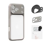 SMALLRIG Funda Bumper para iPhone 17 Pro, Diseño Trasero Hueco con Placa de Lentes, Adaptador 67mm, Compatible con Gimbal, para dji, para Insta360, Gris - 5791