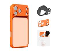 SMALLRIG Funda Bumper para iPhone 17 Pro, Hueco Trasero - 5792 | Placa Lentes, Adaptador 67mm, Gimbal, para DJI, para Insta360, Naranja