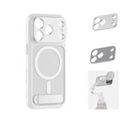 SMALLRIG Funda Magnética para iPhone 17 Pro con Soporte Ajustable, Placa Trasera para Lentes, Compatible con MagSafe, para Gimbal, para dji, para Insta360, Blanca - 5550