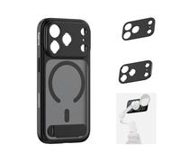 SMALLRIG Funda Magnética para iPhone 17 Pro MAX con Soporte Ajustable, Placa Trasera para Lentes, Compatible con MagSafe, para Gimbal, para dji, para Insta360, Negra - 5551