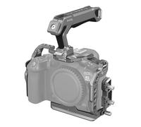 SMALLRIG HawkLock Kit de Jaula de Liberación Rápida para Canon para EOS R5 Mark II con Asa Superior y Abrazadera de Cable para HDMI y USB-C, Protector de Pantalla Templado, Gris Titanio - 5029