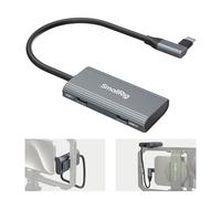SMALLRIG Hub USB-C 4 en 1 con Soporte de Zapata Fría, Hub Multipuerto Tipo C con PD 100 W/USB-C 3.1/USB-C 2.0 con Adaptador de Audio x 2, para Grabación Móvil de Videos ProRes a 4K 60 fps - 4598