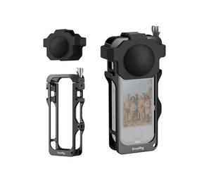 SMALLRIG Jaula para Insta360 X4 Air, Aleación de Aluminio - 5939 | Estuche Protector de Liberación Rápida, con Tapa de Lente de Silicona