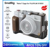 SmallRig-jaula "Retro" X100VI para FUJIFILM X100VI, con empuñadura de madera, placa de liberación rápida Arca-Swiss integrada para trípode 4557 Cage 4557