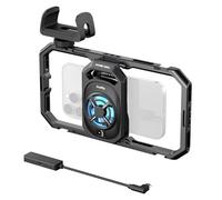SmallRig Jaula universal Hyper Chill Cooling para iPhone/Android, con enfriador activo de 15 W y adaptador USB-C 2 en 1 y soporte para banco de energía, teléfonos compatibles de 2.5 a 3.1 pulgadas