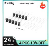 SmallRig - Juego de 10 Abrazaderas para Cables, Mantiene los Cables Organizados en Escritorios, Barras, Vehículos, Jaulas, con Correa Elástica de Silicona 6527 10 PCS