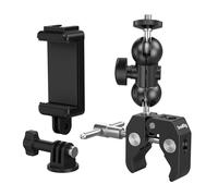 SMALLRIG Kit de Abrazadera, Brazo Mágico con Cabeza de Bola, Súper Clamp Carga 1,5kg Grabar sobre Trípode, para Flashes, Luces LED, Monitores, Micrófonos, Teléfonos o Cámaras de Acción - 4373