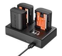 SMALLRIG Kit de baterías LP-E6NH para cámaras Canon, cargador LCD de triple ranura con paquete de 3 baterías de 1940 mAh, para Canon EOS R6 Mark II, R5, R6, R7, R5C, 5D Mark II/III/IV, R, 6D