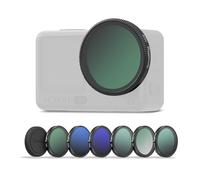 SMALLRIG Kit de filtros para DJI Osmo Action 6, 6 unidades ND8 ND16 ND32 CPL UV 1/4 efecto Black Mist Filter, polarización neutra y cubierta de silicona para lentes, cristal óptico HD 5967