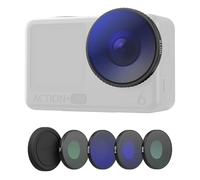 SmallRig Kit de filtros roscados para DJI Osmo Action 6 4 unidades - 6036 | Paquete de 4 filtros roscados CPL + ND8/ND16/ND32, vidrio óptico HD para un color preciso, incluye cubierta de silicona para