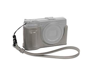 SMALLRIG Kit de Funda de Cuero para RICOH GR IV/GR III/GR IIIx/HDF, Estilo Vintage de Media Cuerpo, con Correa de Hombro, Gris - 5677