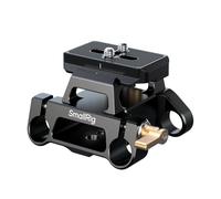 SMALLRIG Kit de placas de montaje universal con doble abrazadera de barra de 15 mm para cámaras, placa de liberación rápida integrada para Arca-Swiss, con orificios roscados de 1/4"-20 y 3/8"-16
