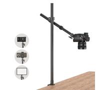 SMALLRIG Kit de Soporte de Escritorio, Soporte de Escritorio con Brazo para Cámara y Cabezal Esférico de 360°, Soporte para Cámaras, Teléfonos Móviles, Luces y Micrófonos - 4938