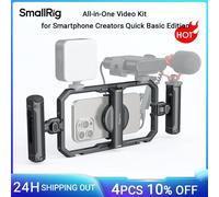 SmallRig Kit Universal de jaula para teléfono de liberación rápida Kit de vídeo básico todo en uno para iPhone 17/16 para SamSung con asas Clip para teléfono 4597 4597
