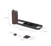 SmallRig L-Shaped Mount Plate with Wooden Handle for FUJIFILM X-E5 (Ebony, Black) 6237