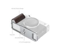 SmallRig L-Shaped Mount Plate with Wooden Handle for FUJIFILM X-E5 (Ebony, Silver) 6236