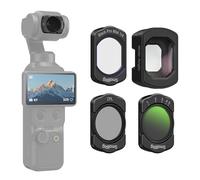 SmallRig Lente gran angular magnética, ND y CPL y filtro de efecto para DJI Osmo Pocket 3 accesorios, paquete de 4 lentes gran angular CPL 1/4 de difusión negra variable ND2-32, vidrio óptico HD