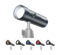 SMALLRIG Linterna de Fotografía LED RGB, Luz Ambiental Estampada de Aleación de Aluminio de 7500mAh, Luz de Relleno de 4 Colores con 20 Filtros de Luz Estampada, RF10C - 4634