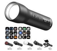 SMALLRIG Linterna LED Portátil RF 05B, 1900K-8000K, 5W-8W - 6137 | Batería 2600mAh, Luz de Video Zoom con Gobo, Filtros, Barndoor, IP65