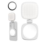 SMALLRIG Luz Magnética Selfies para iPhone, MagSafe, Vibe P48 Blanco - 4933 | Luz para Teléfono con Espejo, Conexión Instantánea, para Selfies, Videoconferencias