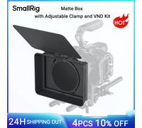 SmallRig Matte Box con abrazadera ajustable y kit VND con parasol de lente con bandera superior, para cámaras DSLR sin espejo, 67-82 mm ajustable -4411 Matte Box 4411