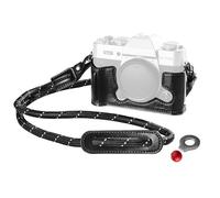 SMALLRIG Media Funda de Cuero con Correa para FUJIFILM X-T30/II/III, Estilo Retro con Marco de Aluminio y Tapa de Botón, Negro - 5669