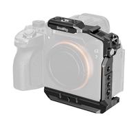 SMALLRIG Media Jaula HawkLock de Liberación Rápida para Sony Alpha 7 V/7R V/7 IV, con Zapata Fría, Riel NATO y Placa QR para Arca, para Gimbal dji RS 3/RS 3 Pro/RS 4/RS 4 Pro - 6023