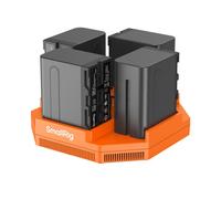 SmallRig NP-F970 Caricabatterie per videocamera a 4 canali e kit di 4 batterie 4834