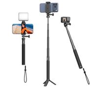 SMALLRIG Palo selfie trípode con abrazadera para teléfono para cámara de acción, palo de selfie extensible para GoPro13/12/11, para Insta360 X5, para DJI Action 6/5 Pro, para AKASO y teléfono - 5403