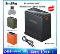 SmallRig para batería de cámara recargable NP-F970 USB-C, 10500 mAh, admite carga rápida PD 36 W Black 4469