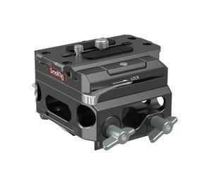 SmallRig Placa Base Ligera con Pinza para Varas Dual de 15 mm (versión de aleación de magnesio)