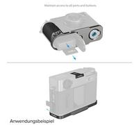 SmallRig Placa de montaje en forma de L con empuñadura de silicona para FUJIFILM X half Plata carbón