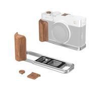 SMALLRIG Placa de montaje en forma de L con mango de madera para FUJIFILM X-E5 (Silver) 5984
