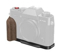 SMALLRIG Placa Montaje L con Empuñadura Madera X-T30-5666 | Placa QR para Arca, Roscas 1/4"-20, Color Negro