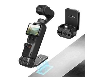 SMALLRIG Placa Trasera magnética de liberación rápida para dji Osmo Pocket 4Pro/4/3 con Interfaz USB-C, Interfaz de mandíbula Plegable, Interfaz magnética bidireccional, Ajuste Libre de 180°, 6359