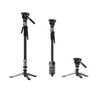SMALLRIG × Potato Jet TRIBEX Pro 67" Carbon Fiber Video Monopié para Camera | X-Clutch One-Touch Hydraulic Deployment, Fluid Head 6kg / 13.2lb Payload, Fit for MFT 501PL Plate, One-Step Foot Pedal Switch